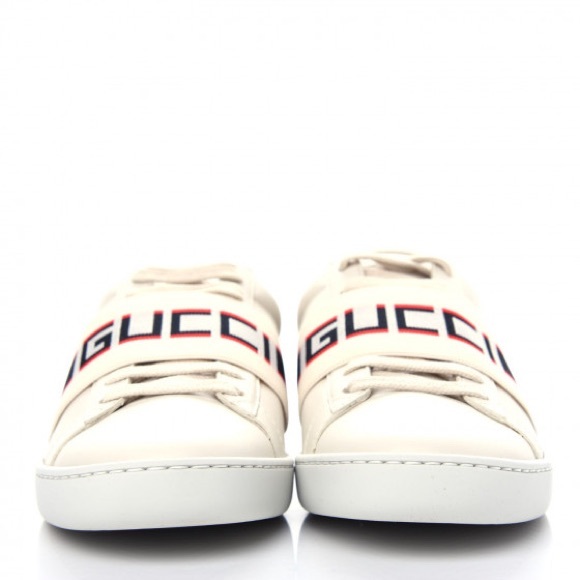 Gucci Ace Sneaker Off-White & Metallic Red - Picture 3 of 12